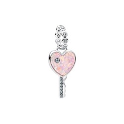 CHARM LLAVE CORAZÓN OPALESCENTE