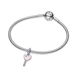 CHARM LLAVE CORAZÓN OPALESCENTE