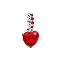 CHARM CORAZÓN CRISTAL DE MURANO ROJO
