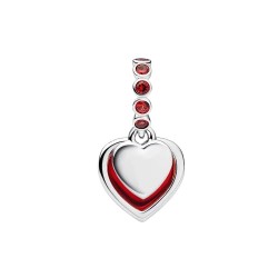 CHARM CORAZÓN CRISTAL DE MURANO ROJO