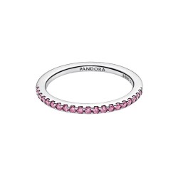 ANILLO BANDA BRILLANTE ROSA