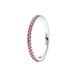 ANILLO BANDA BRILLANTE ROSA