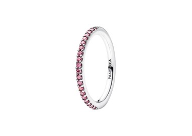 ANILLO BANDA BRILLANTE ROSA