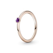 Anillo Solitario Morado