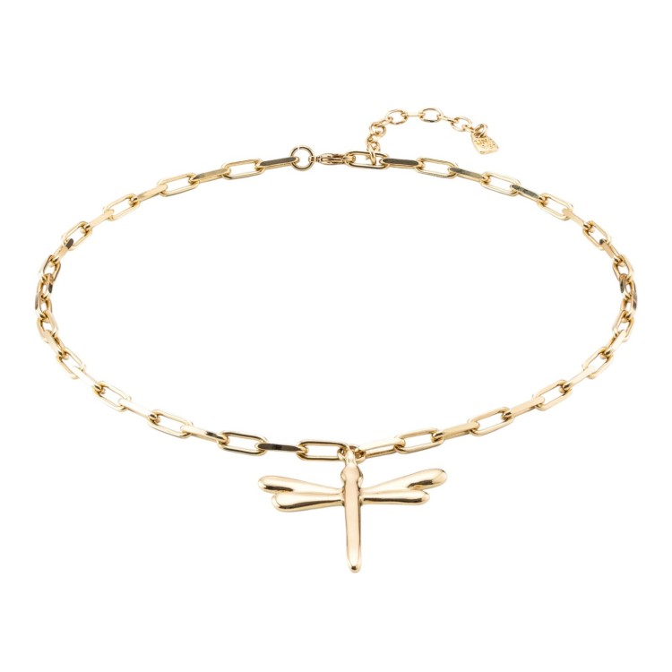 COLLAR LIBÉLULA BAÑADO EN ORO DE 18KL
