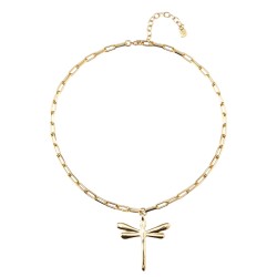 COLLAR LIBÉLULA BAÑADO EN ORO DE 18KL