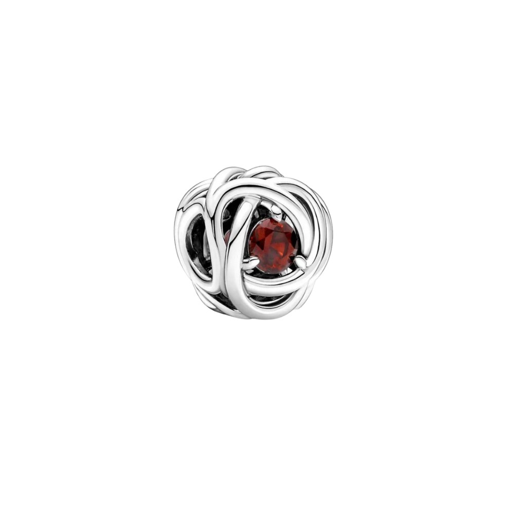 Sterling silver charm with salsa red cry