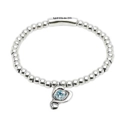 PULSERA CORAZÓN CRISTAL CELESTE