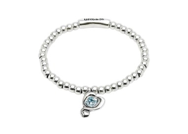 PULSERA CORAZÓN CRISTAL CELESTE