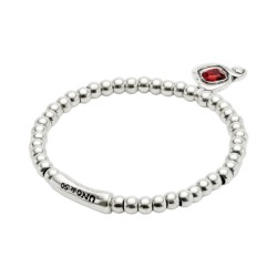 PULSERA CORAZÓN CRISTAL ROJO