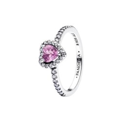 ANILLO DE CORAZÓN ELEVADO LILA
