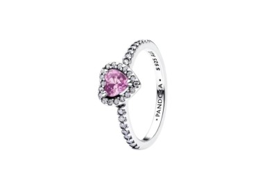 ANILLO DE CORAZÓN ELEVADO LILA