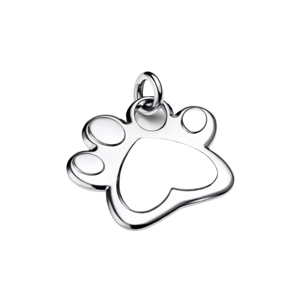 Engravable pet paw stainless steel tag