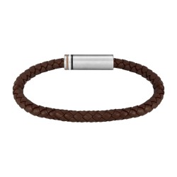 PULSERA LOGO HUGO BOSS CUERO TRENZADA