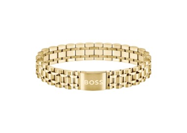 PULSERA DORADA LOGO HUGO BOSS