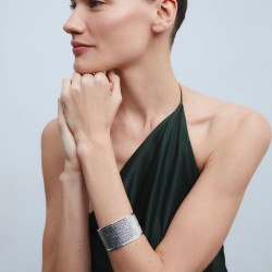 PULSERA RIGIDA PLATEADA