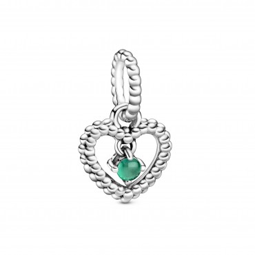 Charm Colgante Corazón de Esferas Verde Bosque