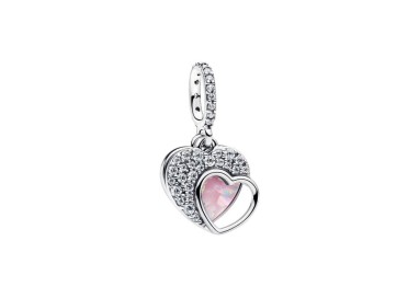 CHARM DOBLE COLGANTE CORAZÓN MAMÁ
