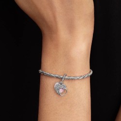 CHARM DOBLE COLGANTE CORAZÓN MAMÁ