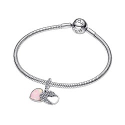 CHARM DOBLE COLGANTE CORAZÓN MAMÁ