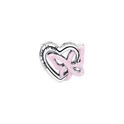 CHARM DE CORAZÓN Y MARIPOSA ENTRELAZADOS