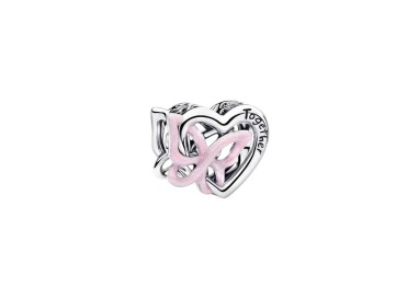 CHARM DE CORAZÓN Y MARIPOSA ENTRELAZADOS