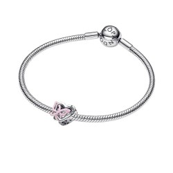 CHARM DE CORAZÓN Y MARIPOSA ENTRELAZADOS