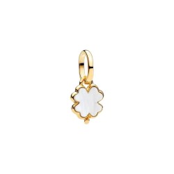 COLGANTE DE TRÉBOL BLANCO DE LA SUERTE