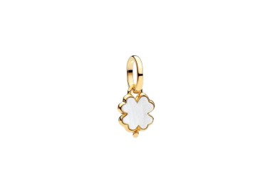 COLGANTE DE TRÉBOL BLANCO DE LA SUERTE