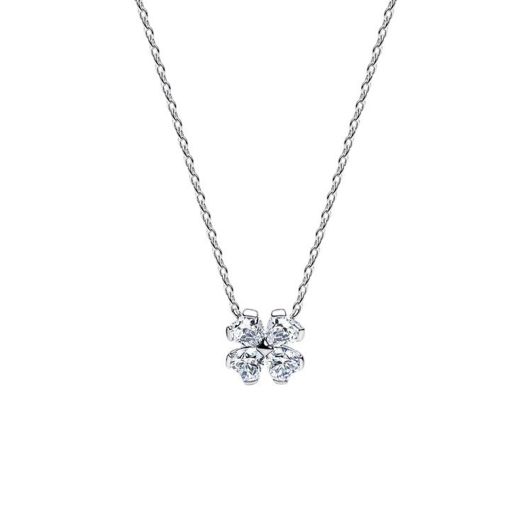 COLLAR TRÉBOL DE LA SUERTE BRILLANTE