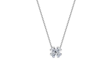 COLLAR TRÉBOL DE LA SUERTE BRILLANTE