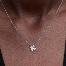 COLLAR TRÉBOL DE LA SUERTE BRILLANTE