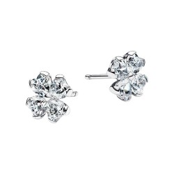 PENDIENTES TRÉBOL DE LA SUERTE BRILLANTE