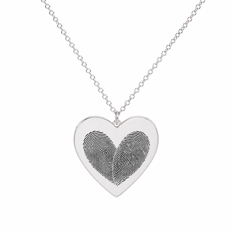 COLGANTE CORAZÓN Y HUELLAS PERSONALIZABLE