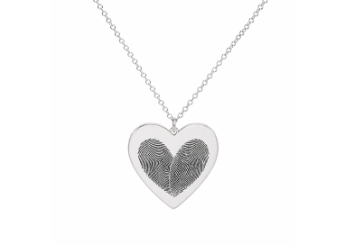 COLGANTE CORAZÓN Y HUELLAS PERSONALIZABLE