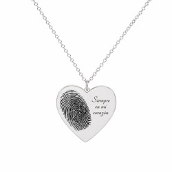 COLGANTE CORAZÓN Y HUELLAS PERSONALIZABLE