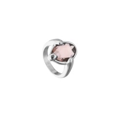 ANILLO CRISTAL ROSA FACETADO