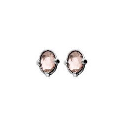 PENDIENTES CRISTAL ROSA FACETADO