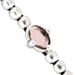PULSERA CRISTAL ROSA FACETADO