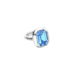 ANILLO CRISTAL FACETADO AZUL