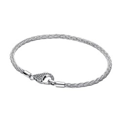 PULSERA CADENA DE ESPIGA CON CIERRE PAVÉ