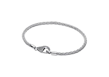 PULSERA CADENA DE ESPIGA CON CIERRE PAVÉ