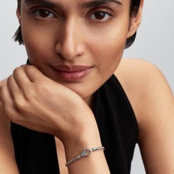 PULSERA CADENA DE ESPIGA CON CIERRE PAVÉ