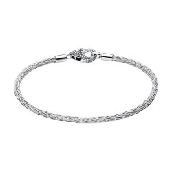 PULSERA CADENA DE ESPIGA CON CIERRE PAVÉ