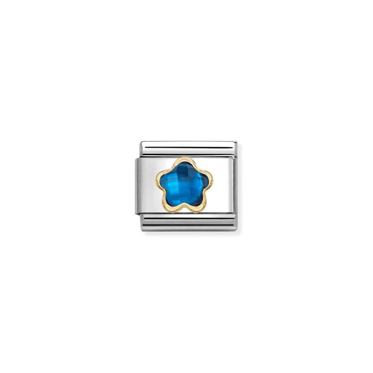 LINK COMPOSABLE FLOR AZUL FACETADA
