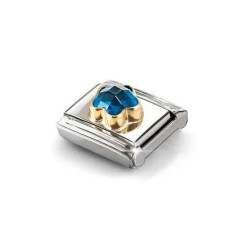 LINK COMPOSABLE FLOR AZUL FACETADA