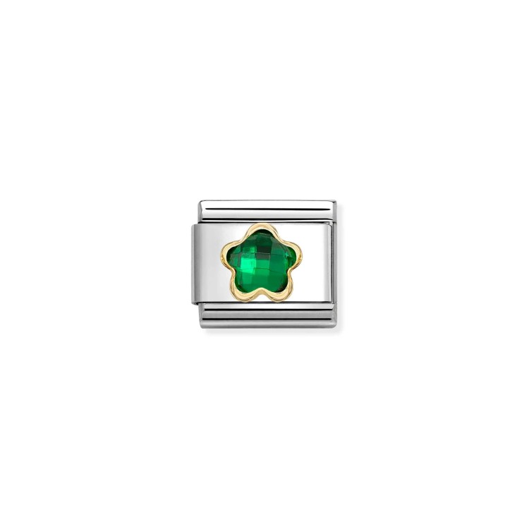 LINK COMPOSABLE FLOR VERDE FACETADA