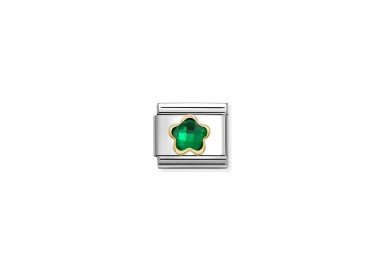 LINK COMPOSABLE FLOR VERDE FACETADA