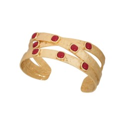 PULSERA CORAL SINTÉTICO ROJO ZAHARA