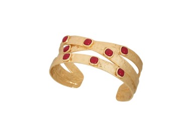 PULSERA CORAL SINTÉTICO ROJO ZAHARA